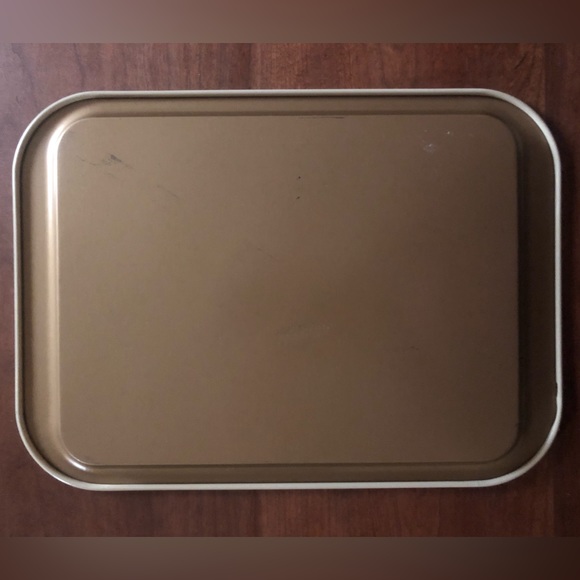 MCM Folk-art Metal Serving Tray - Picture 3 of 3